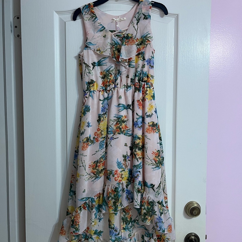 Pink floral dress